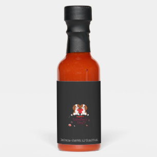 Cavalier King Dog Happy Valentines Day Floral Hot Sauces