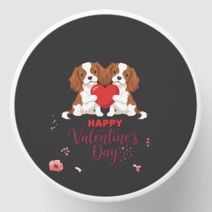 Cavalier King Dog Happy Valentines Day Floral Mini Candle Favors