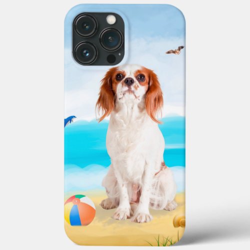 Cavalier King Dog on Beach iPhone 13 Pro Max Case