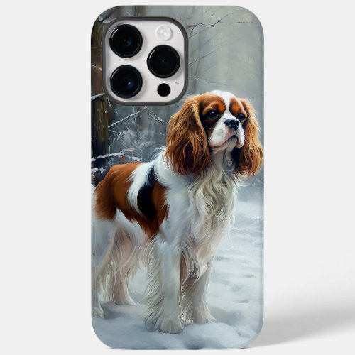 Cavalier King Let It Snow Christmas Brushed  Case_Mate iPhone 14 Pro Max Case