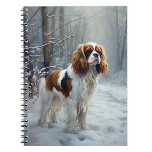 Cavalier King Let It Snow Christmas Brushed  Notebook