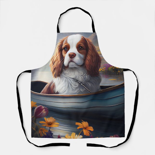 Cavalier King on a Paddle: A Scenic Adventure Apron (Front)