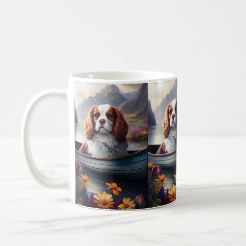 Cavalier King on a Paddle A Scenic Adventure Coffee Mug