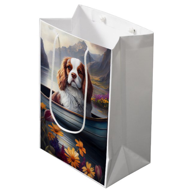 Cavalier King on a Paddle: A Scenic Adventure Medium Gift Bag (Front Angled)