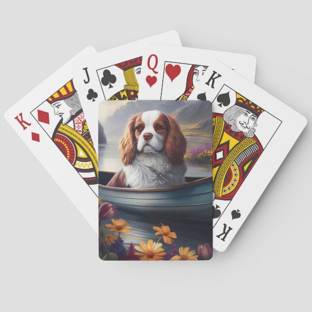 Cavalier King on a Paddle: A Scenic Adventure Poker Cards (Back)