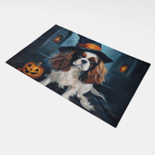 Cavalier King Pumpkins Halloween Scary  Doormat