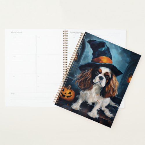 Cavalier King Pumpkins Halloween Scary  Planner