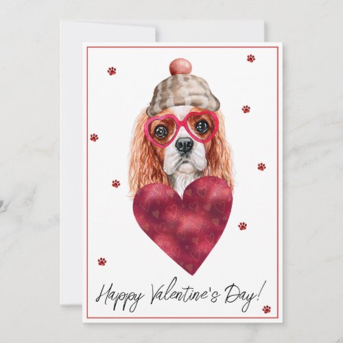 Cavalier King Spaniel Dog Lover Valentine Gift Holiday Card