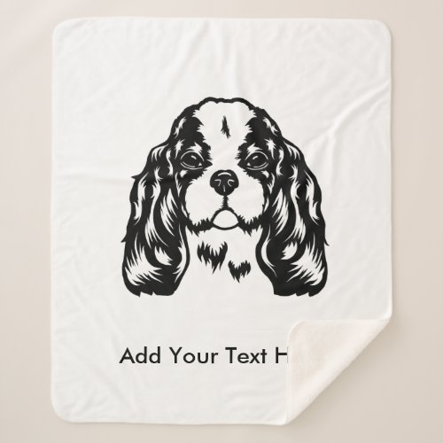 Cavalier King Spaniel Dog Sherpa Blanket