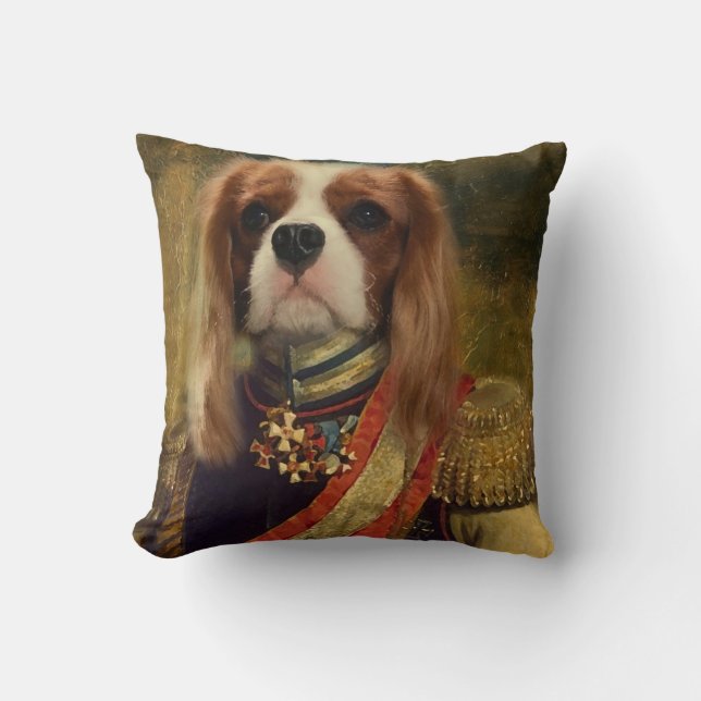 Cavalier King Throw Pillow (Front)