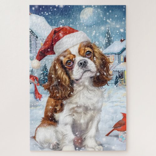 Cavalier King Winter Wonderland Christmas Joy Jigsaw Puzzle