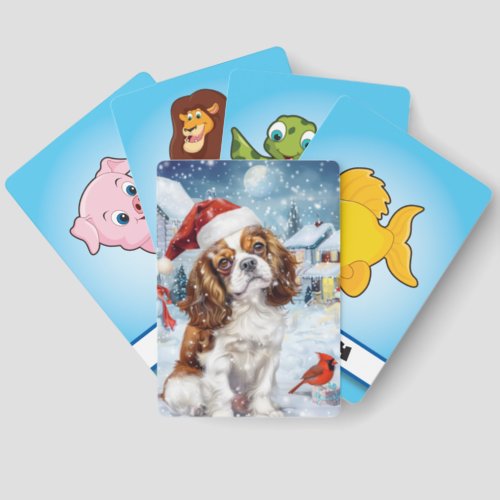 Cavalier King Winter Wonderland Christmas Joy Matching Game Cards