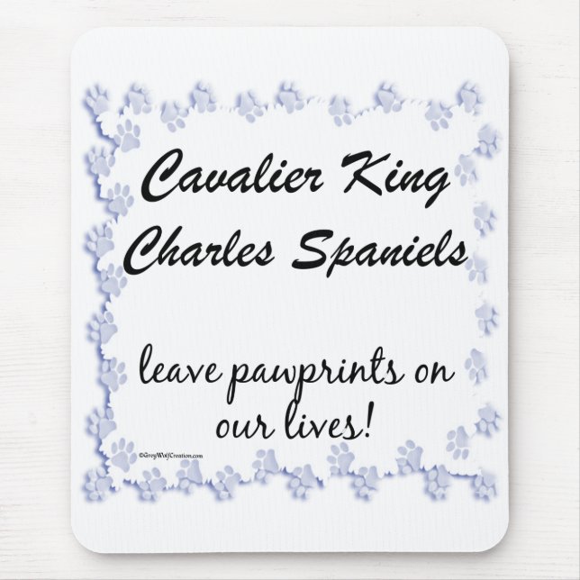 Cavalier Pawprints Mouse Pad (Front)