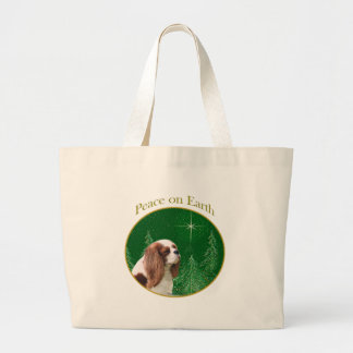 Cavalier Peace on Earth Large Tote Bag