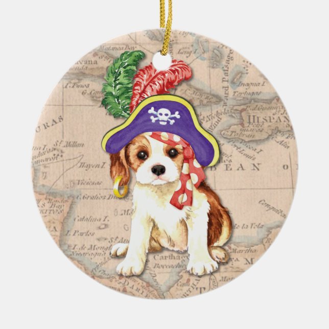 Cavalier Pirate Ceramic Ornament (Front)