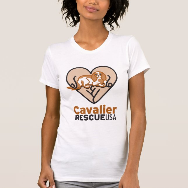 Cavalier Rescue USA Logo T-Shirt (Front)