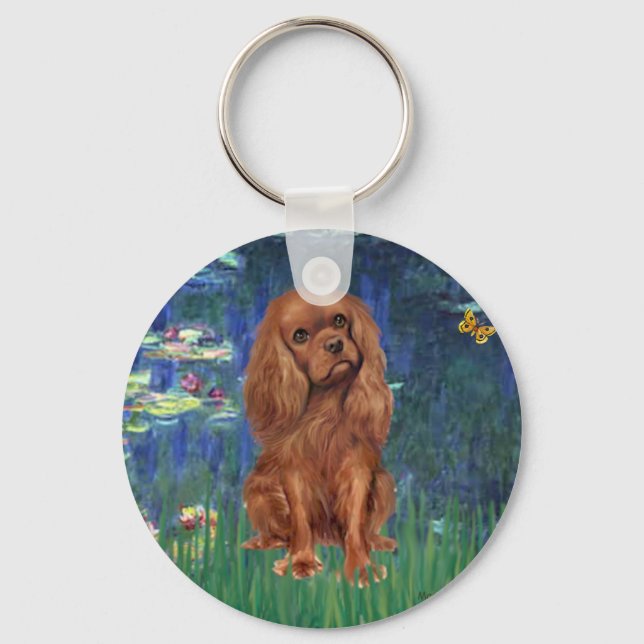 Cavalier (Ruby7) - Lilies 5 Keychain (Front)