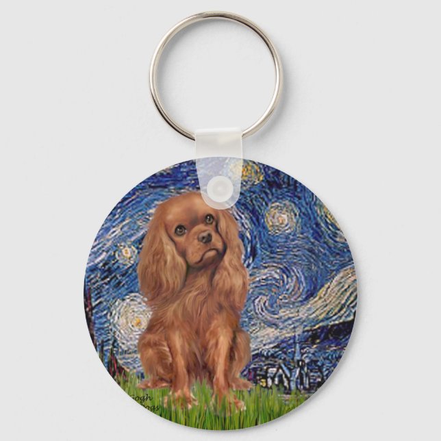 Cavalier (Ruby7) - Starry Night Keychain (Front)
