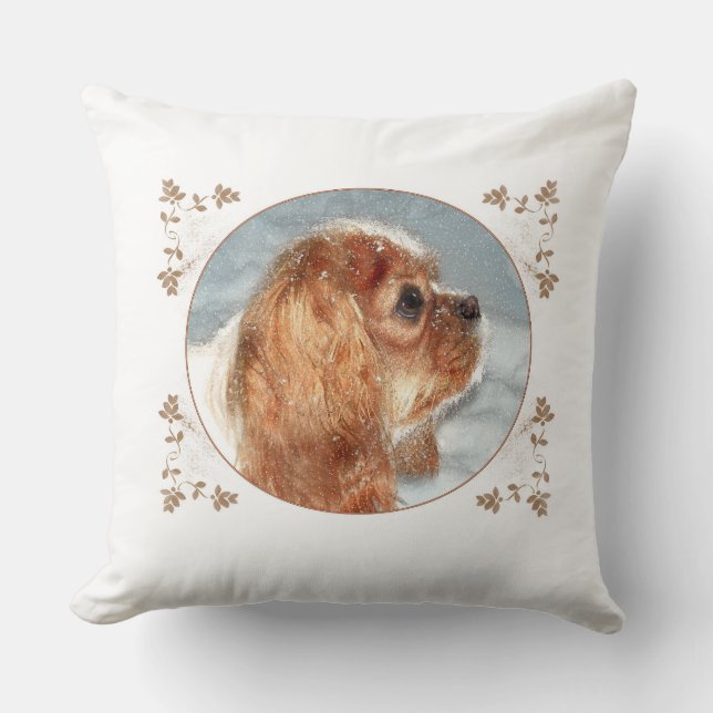 Cavalier Snow Queen Pillow (Front)