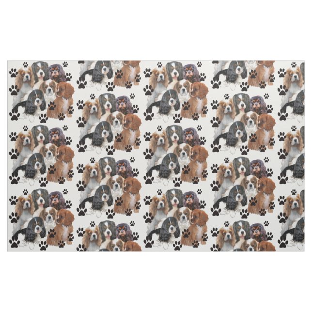 Cavalier Spaniel Colors Fabric (Fat Quarter)
