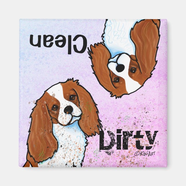 Cavalier Spaniel Dishwasher magnet (Front)