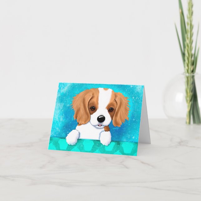 Cavalier Spaniel Dog Note Card (Front)