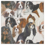 Cavalier Spaniel Mural Collage fabric