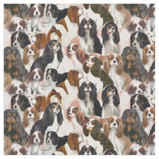 Cavalier Spaniel Mural Fabric