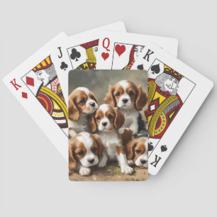 Cavalier Spaniel Puppies Are Are Just Adorable, Poker Cards