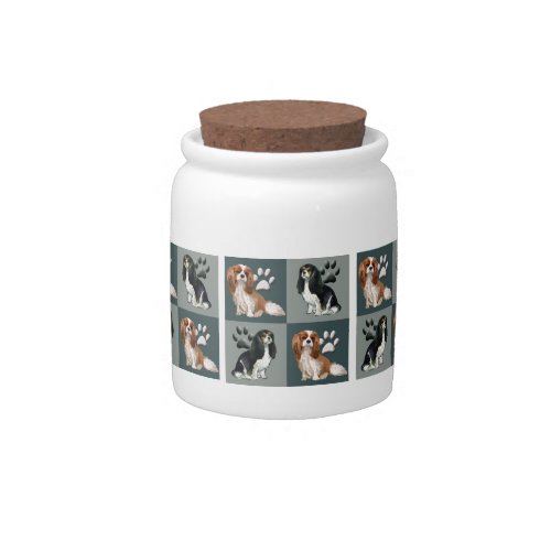 Cavalier spaniel treat jar