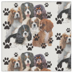 Cavalier Spaniels group portrait Fabric
