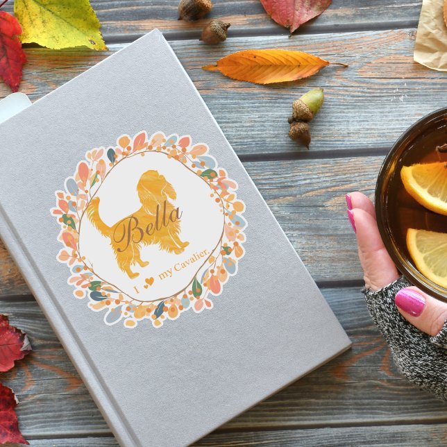 Cavalier Sticker - Personalized Pastel Orange Gift (Creator Uploaded)