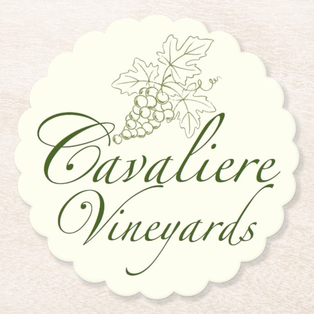 Cavaliere Vineyards Coaster (green) (Front)