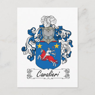 Cavalieri Family Crest Postcard