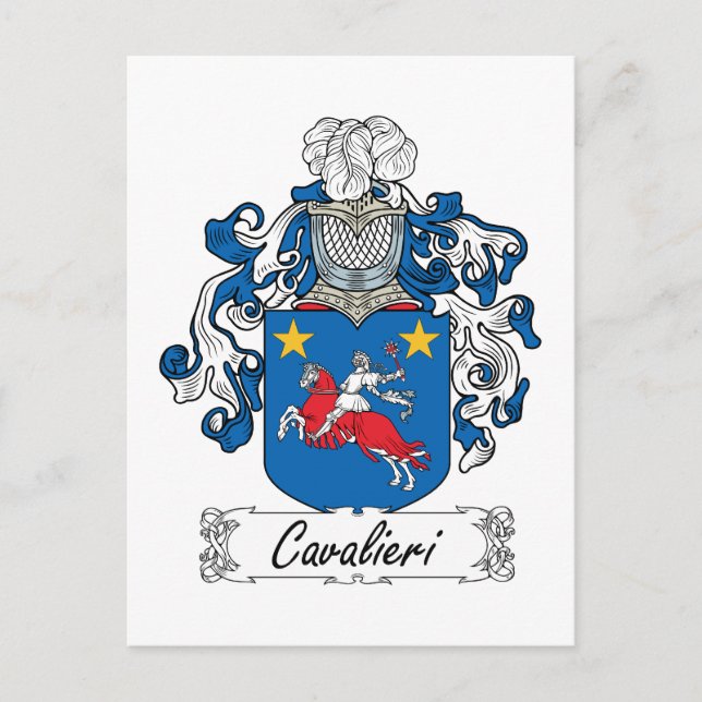 Cavalieri Family Crest Postcard (Front)