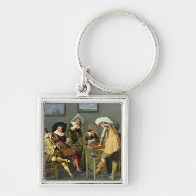 Cavaliers in a tavern keychain (Front)