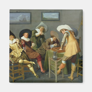 Cavaliers in a tavern magnet