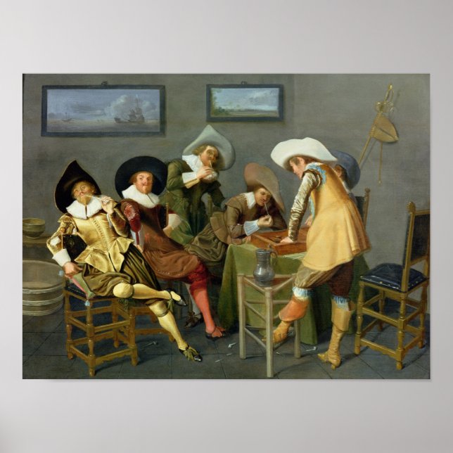 Cavaliers in a tavern poster (Front)