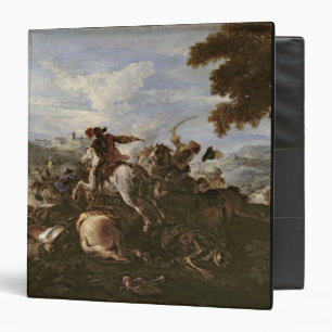 Cavaliers in Battle (oil on canvas) 3 Ring Binder