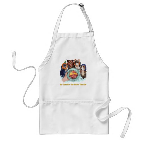 Cavaliers in Snoods My Cavaliers Eat Better Adult Apron