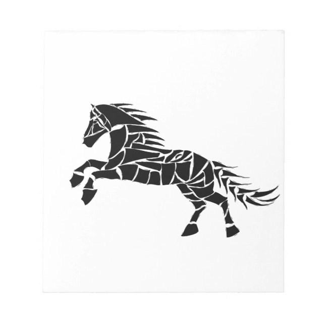 Cavallerone - black horse notepad (Front)