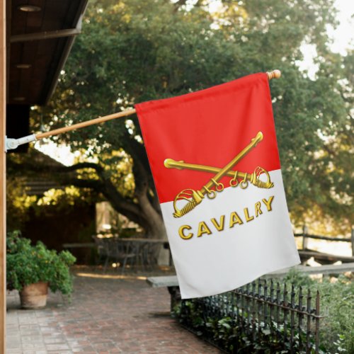 Cavalry CAV Crossed Sabers  House Flag