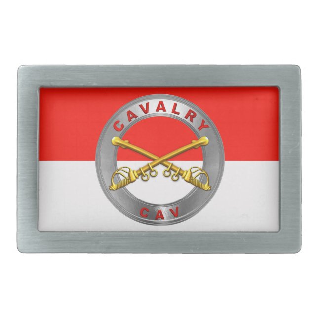 Cavalry “CAV” Veteran Belt Buckle (Front)