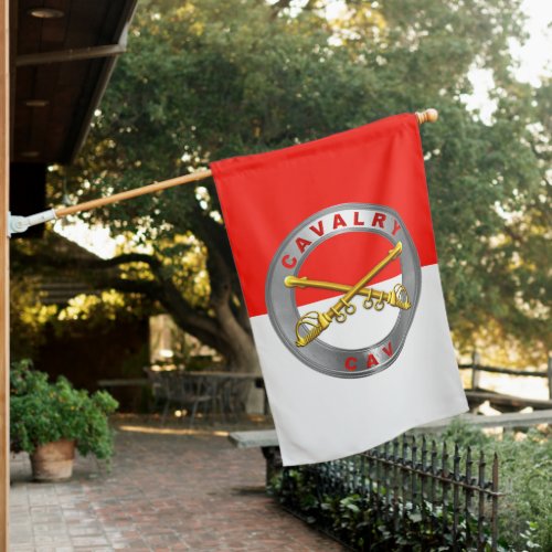 Cavalry CAV Veteran  House Flag