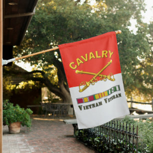 Cavalry CAV Vietnam Veteran House Flag