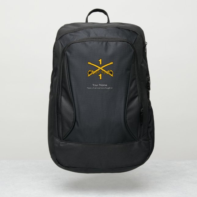 Cavalry Crossed Sabers Customizable Backpack (Front)