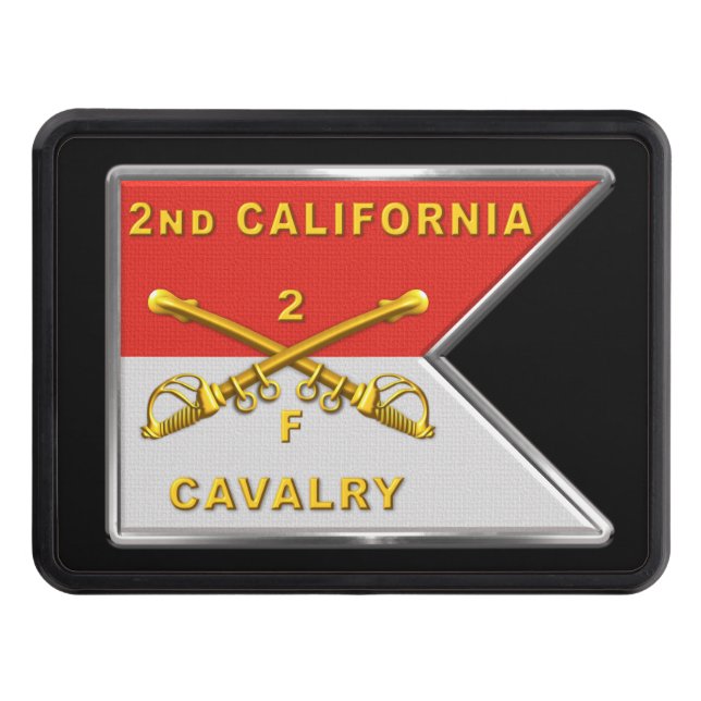 Cavalry Crossed Sabers Guidon F Troop Hitch Cover (Front)