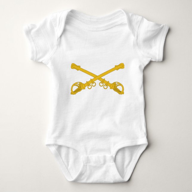 Cavalry Insignia - Crossed Sabre's Baby Bodysuit (Front)