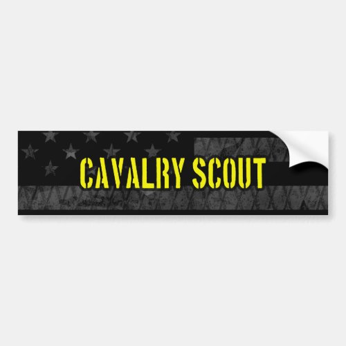 Cavalry Scout Subdued American Flag Bumper Sticker