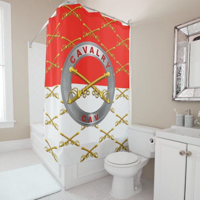 Cavalry  shower curtain (In Situ)